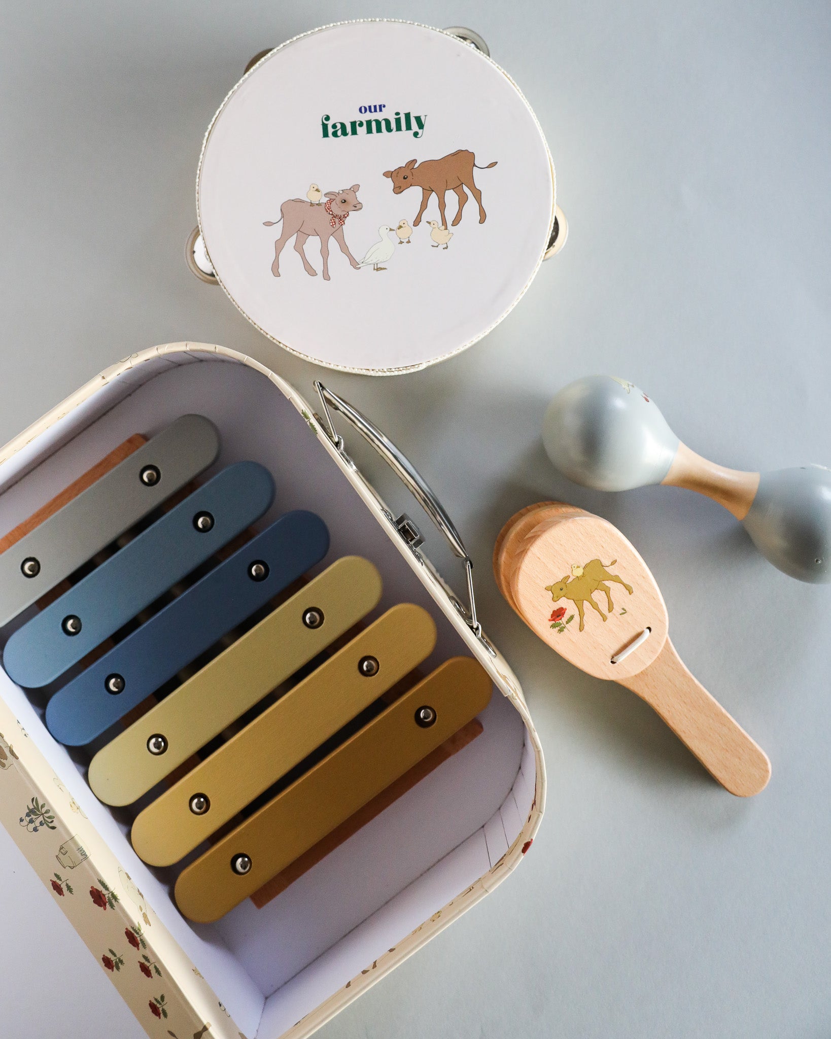 Wooden Music Play Set - Farm Animals