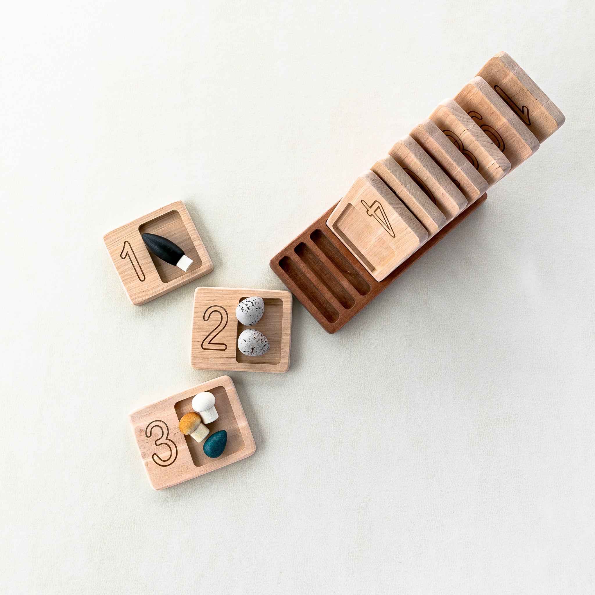Wooden Number Trays