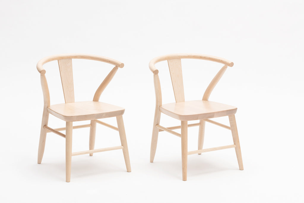 Wooden Play Chairs (Pair) - Natural 1