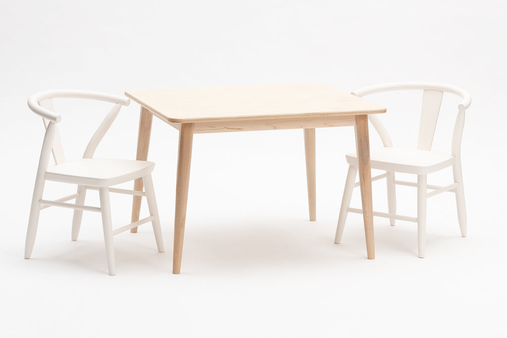 Wooden Play Chairs (Pair) - White 4