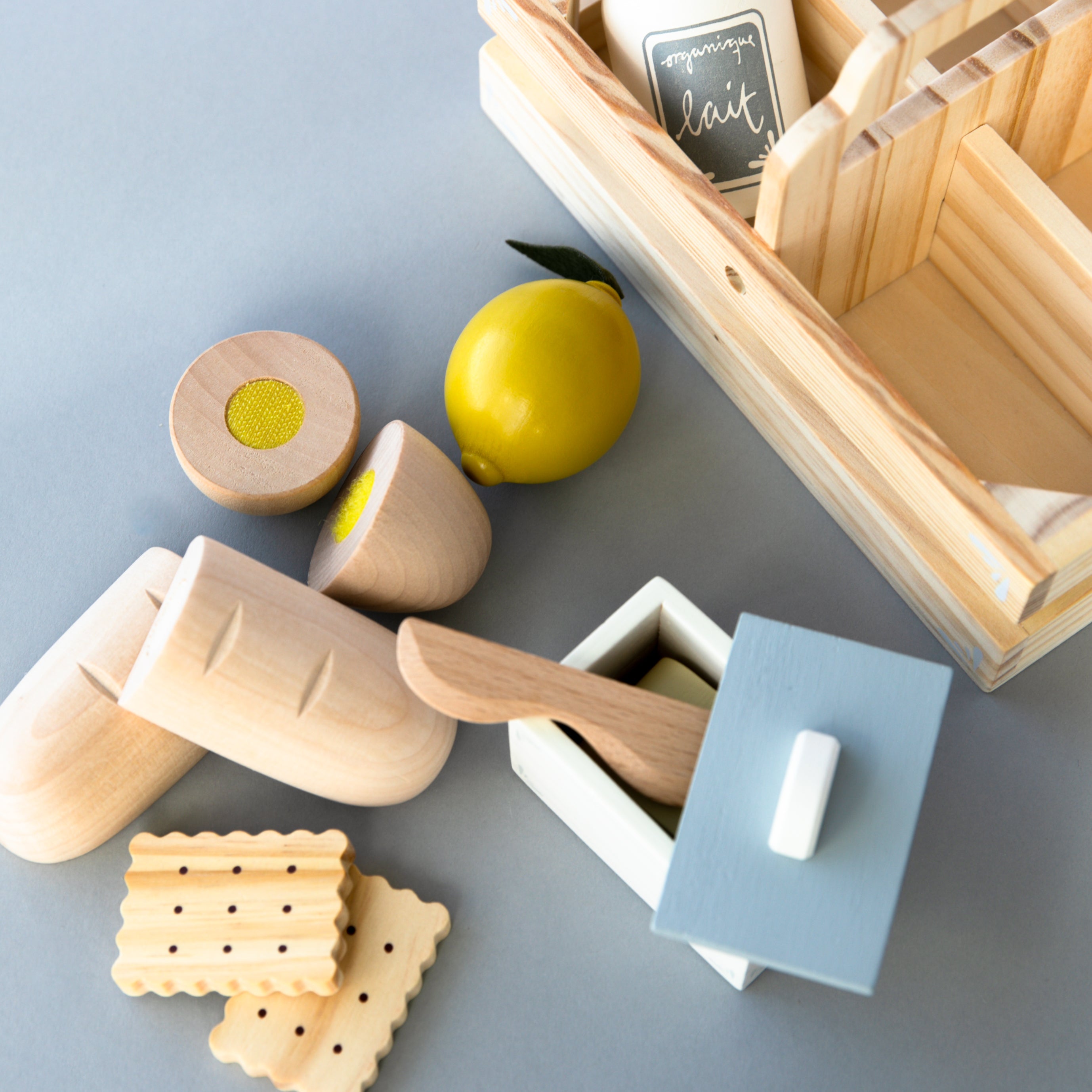 Wooden Play Food Crate