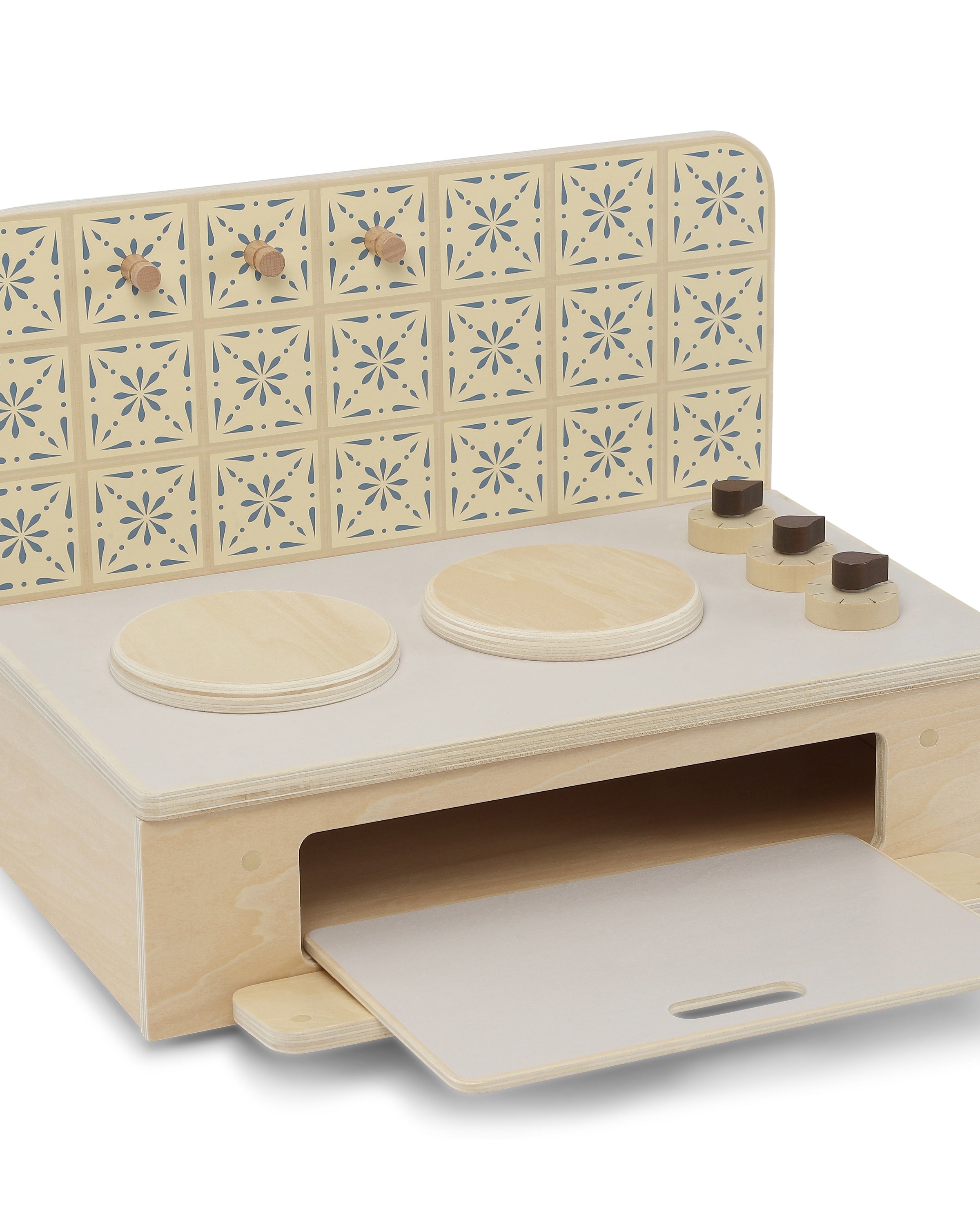 Wooden Play Kitchen Cooktop