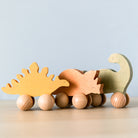 Wooden Rolling Dinosaur