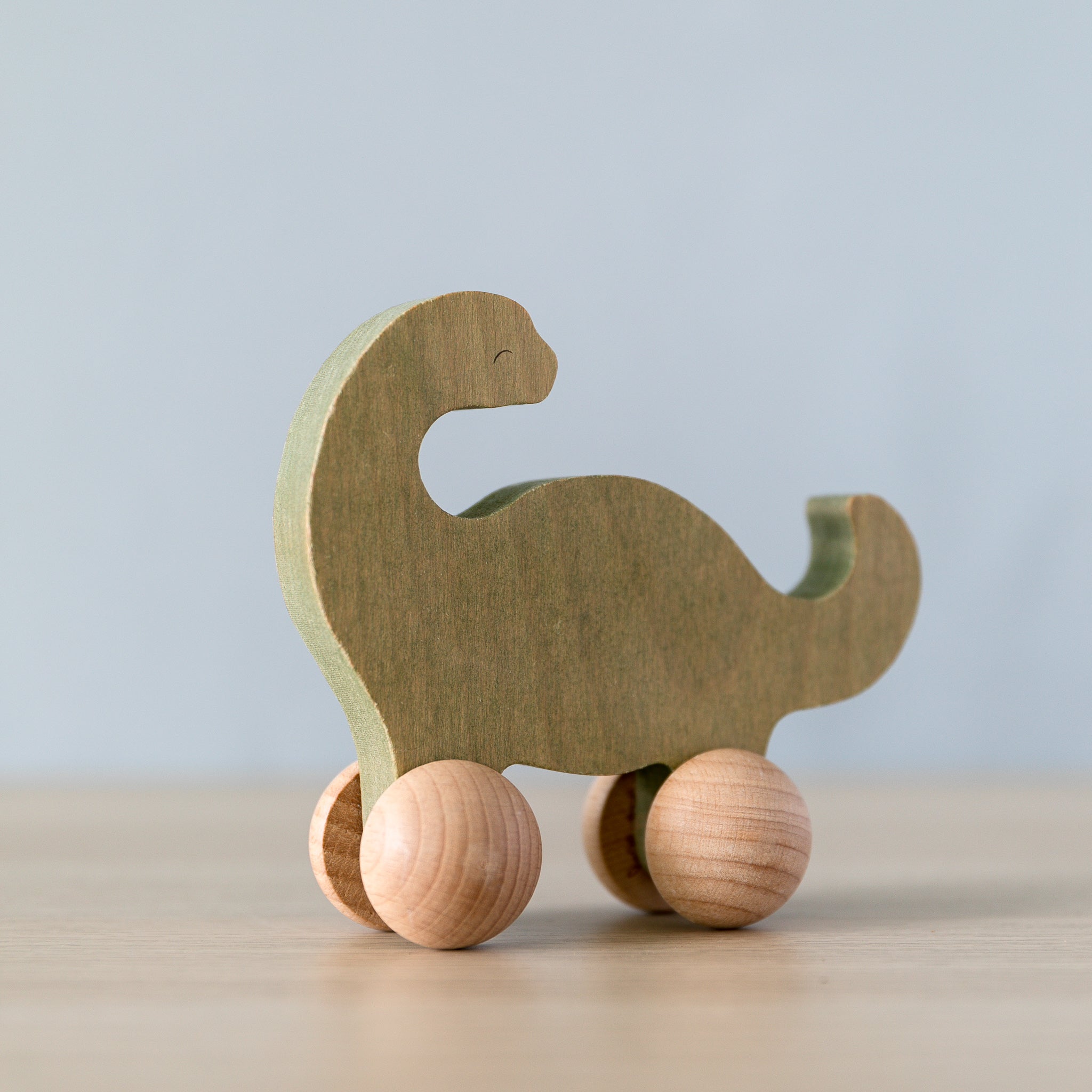 Wooden Rolling Dinosaur - Brachiosaurus