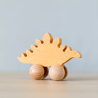 Wooden Rolling Dinosaur - Stegosaurus