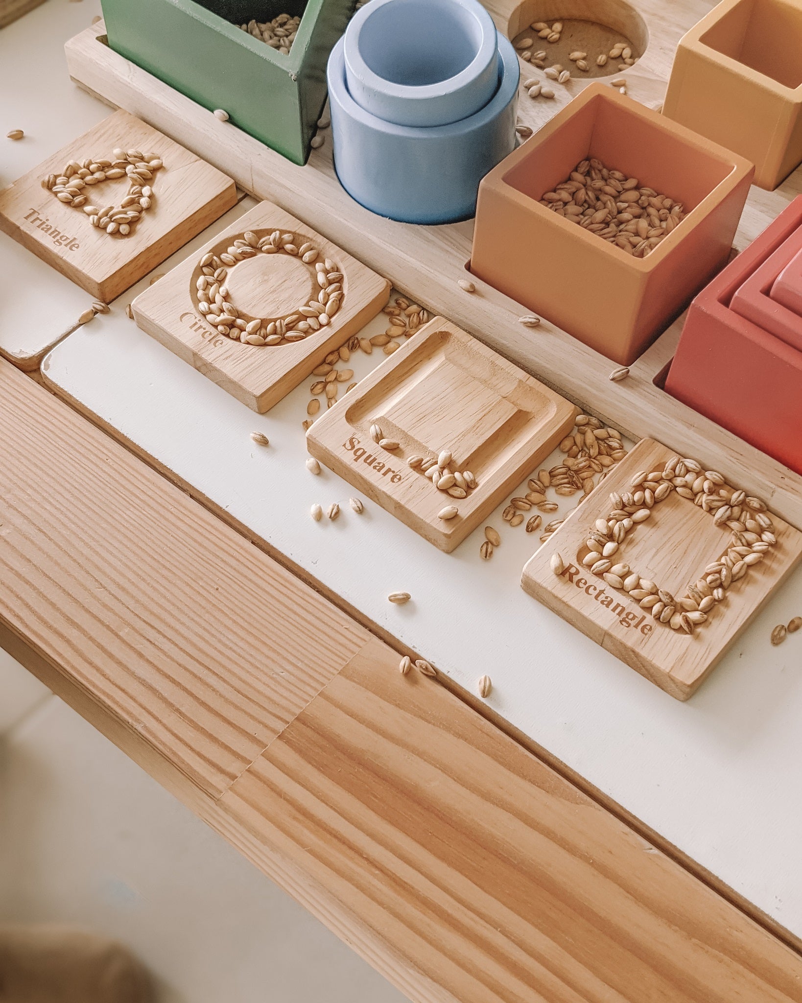 Wooden Stacking and Nesting Shapes Puzzle