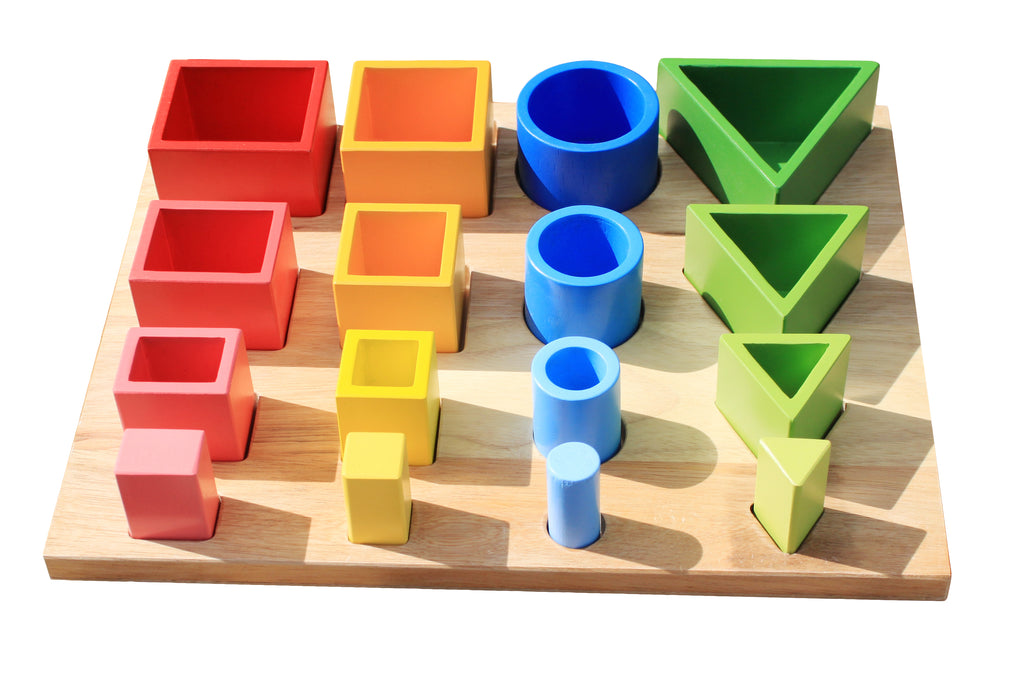 Wooden Stacking and Nesting Shapes Puzzle