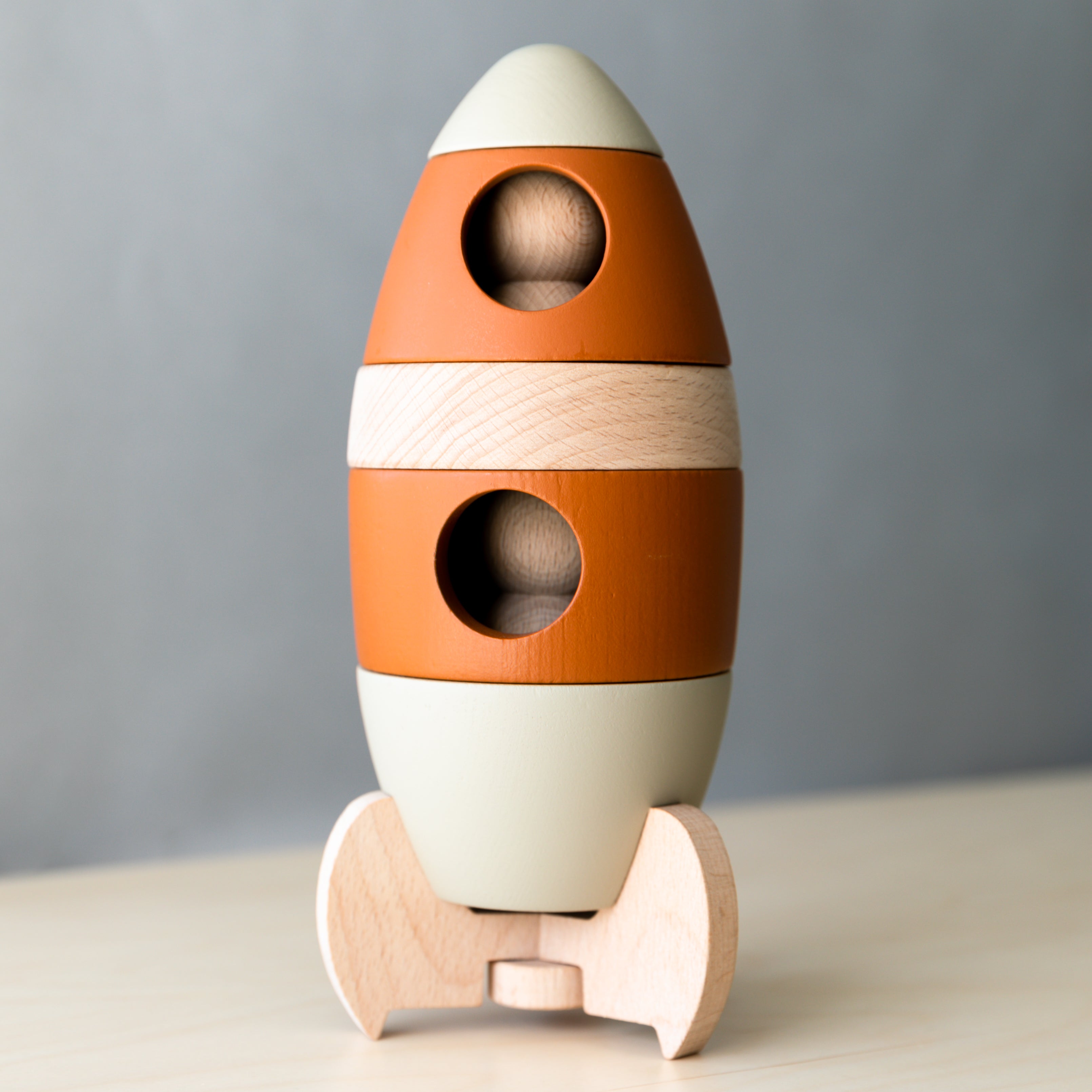 Wooden Stacking Rocket