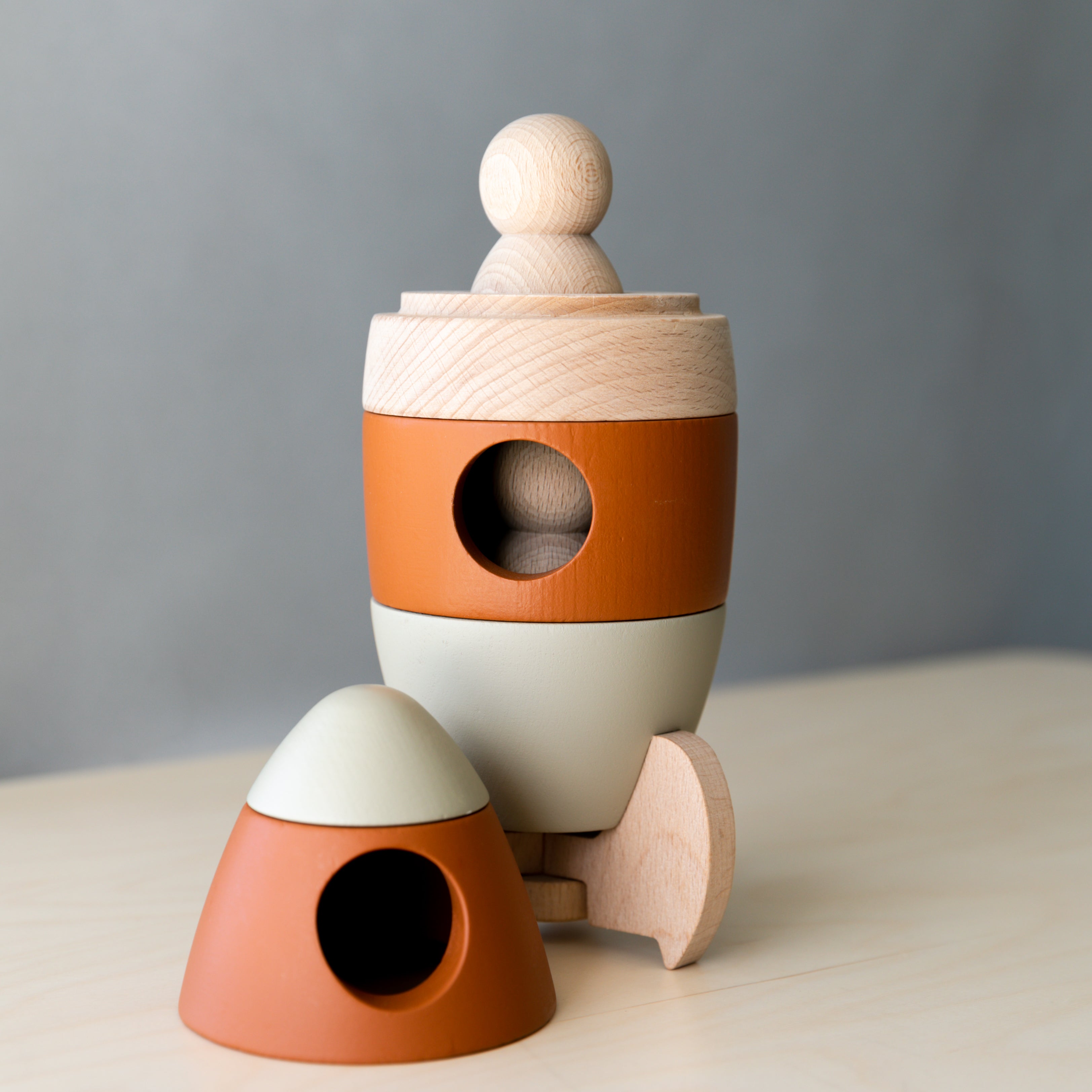 Wooden Stacking Rocket