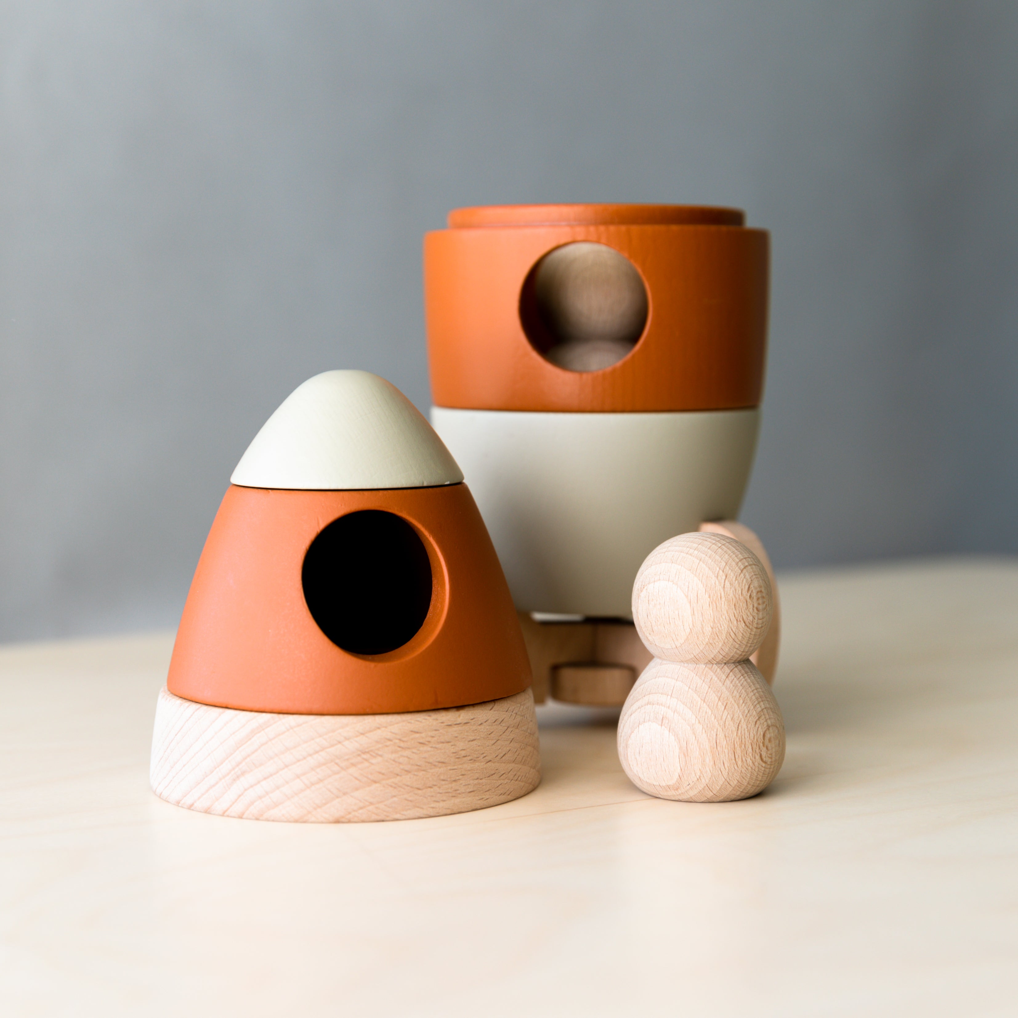 Wooden Stacking Rocket
