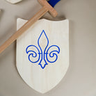 Wooden Toy Sword & Shield - Blue
