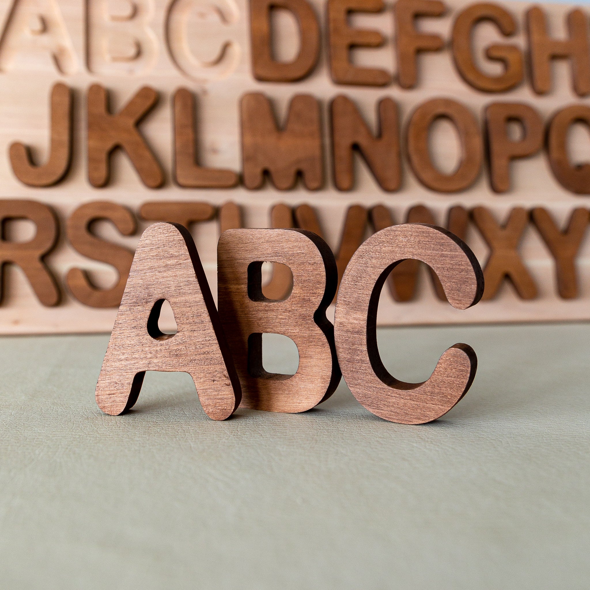 Wooden Uppercase Alphabet Puzzle