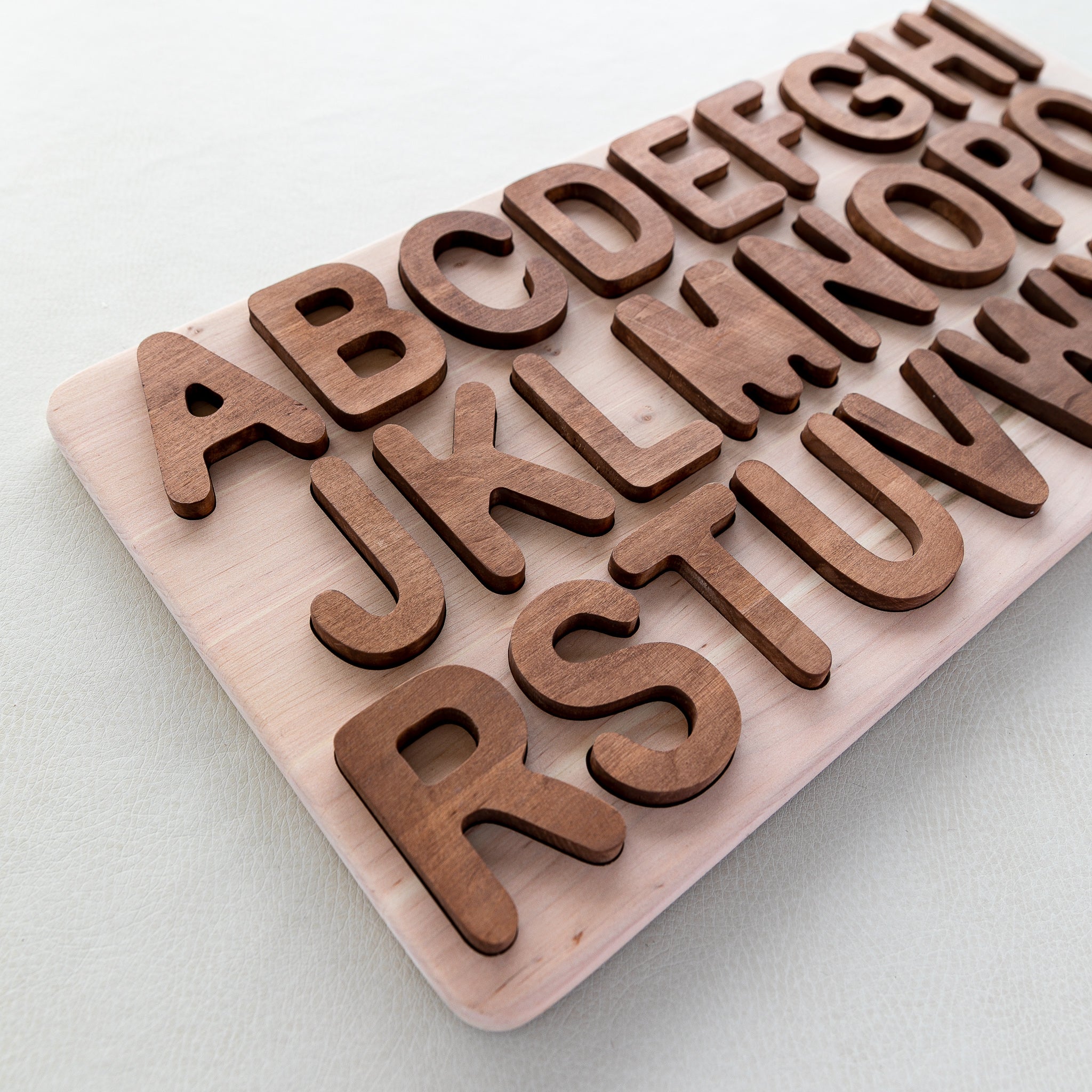 Wooden Uppercase Alphabet Puzzle