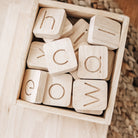 Wooden Word Building Letter Tiles