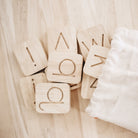 Wooden Word Building Letter Tiles